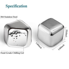 REUSABLE STAINLESS CUBE STONES